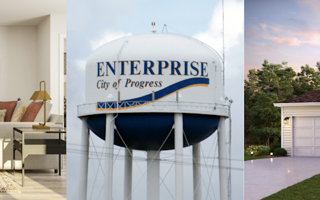 A collage of a house.