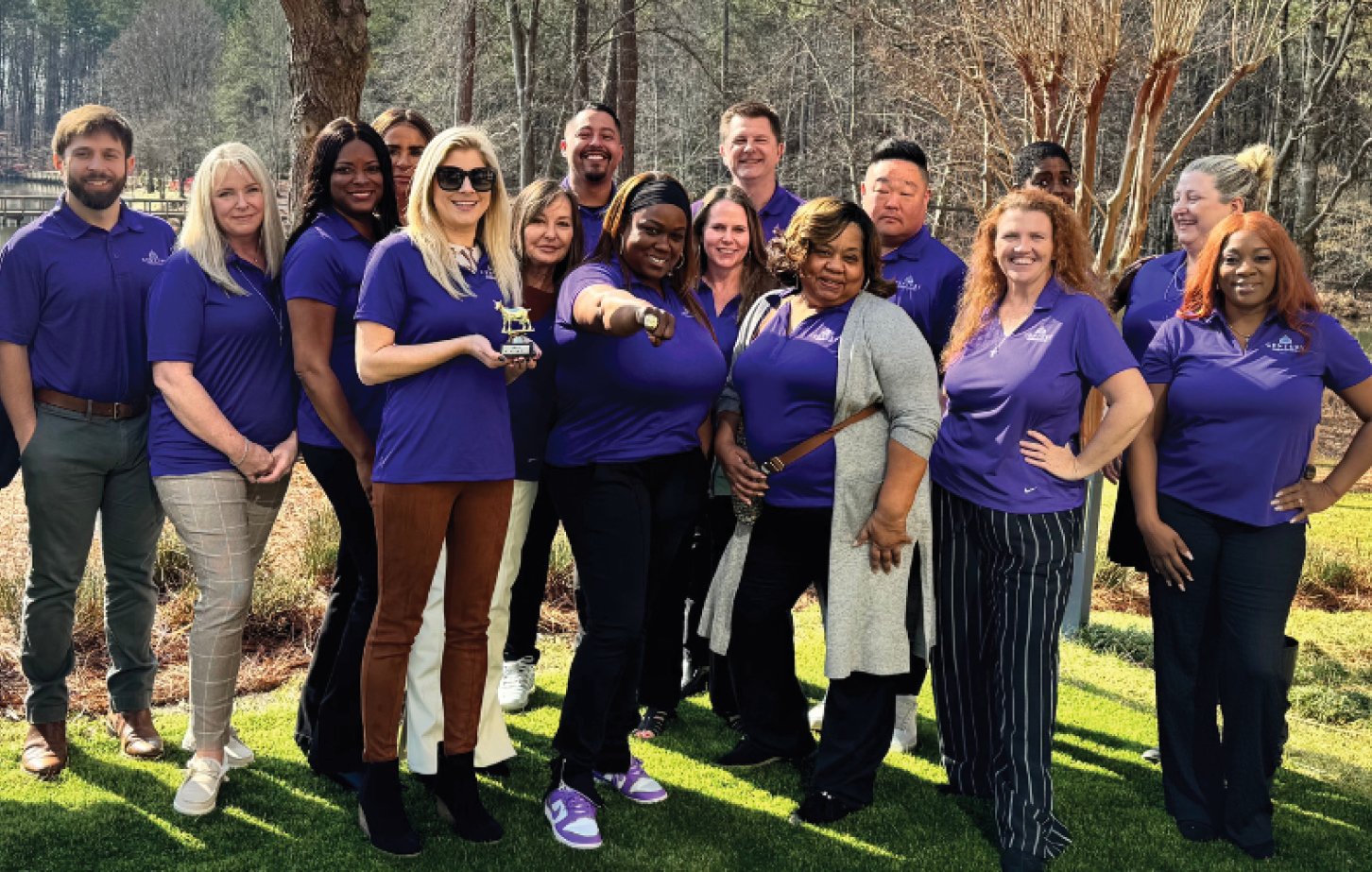 A group of people posing for a photo.