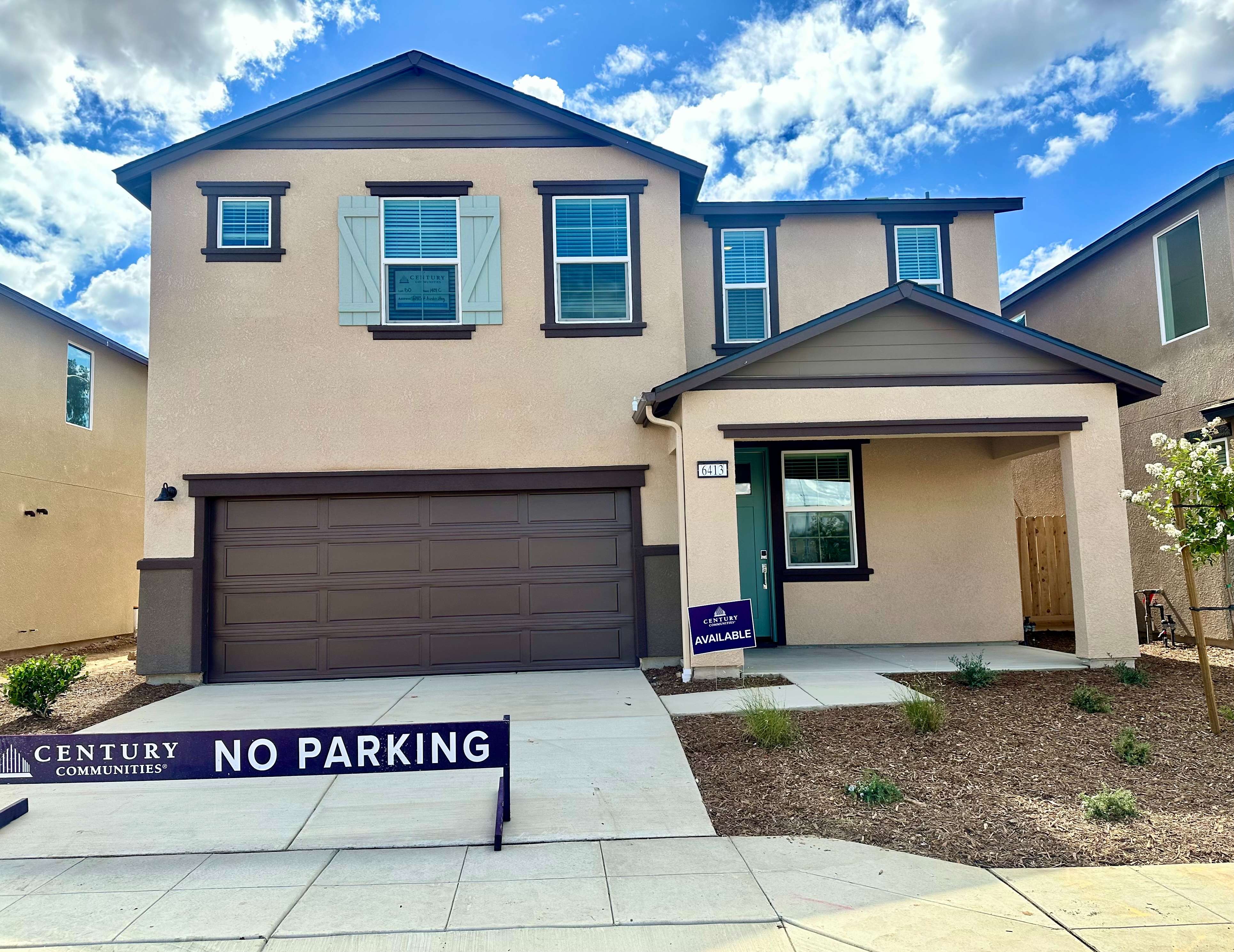 A house with a garage.