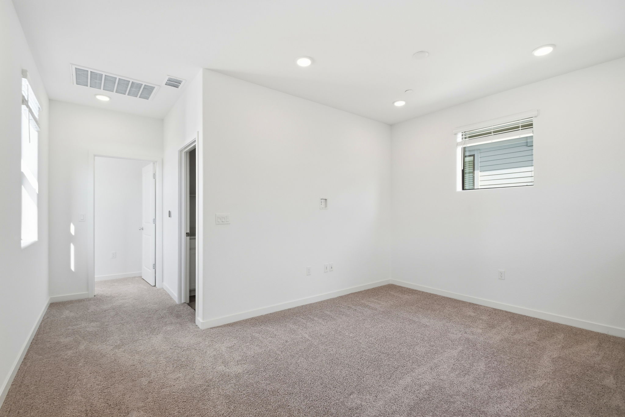 A room with white walls.