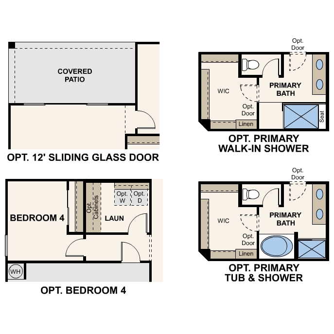 Diagram, engineering drawing of a Spanish New Home floor plan at Palomino Ranch of 1 story 3-4 bedroom floor plan in Maricopa AZ USDA Loan VA Loan Eligible Near 347 with community amenities near park