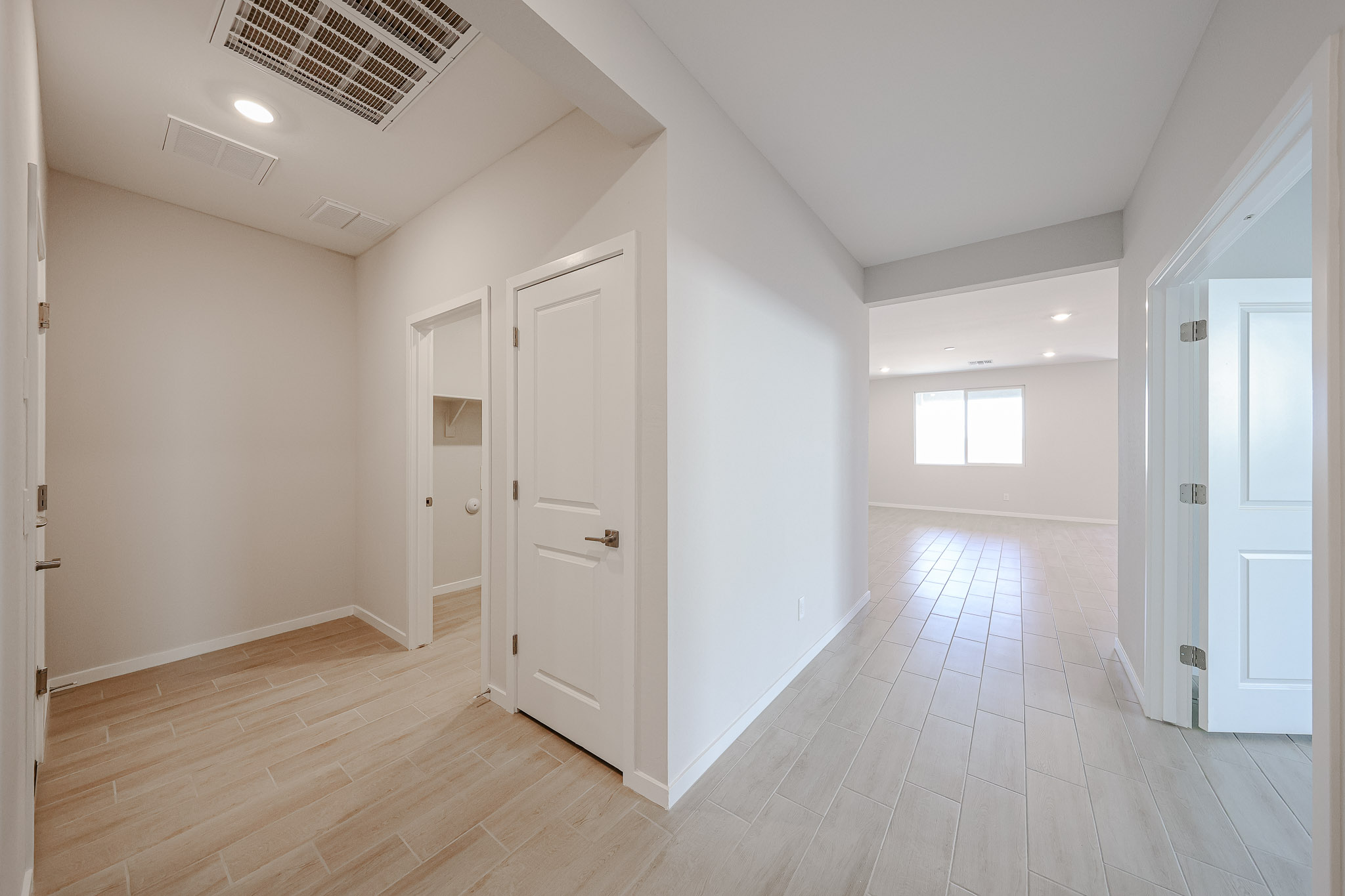 A room with white doors.