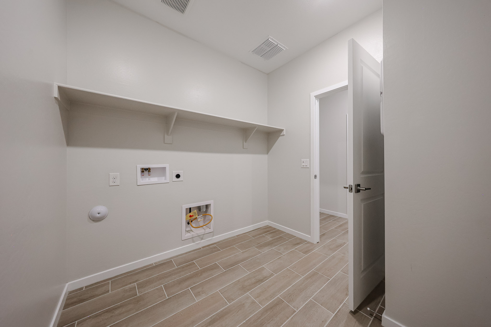 A room with white walls.