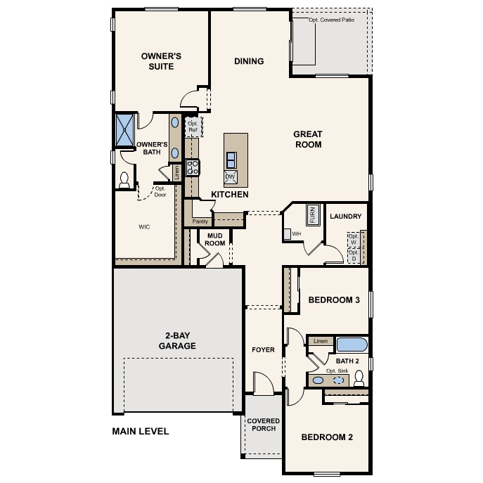 Diagram, engineering drawing. Livingston Floorplan, Main Level