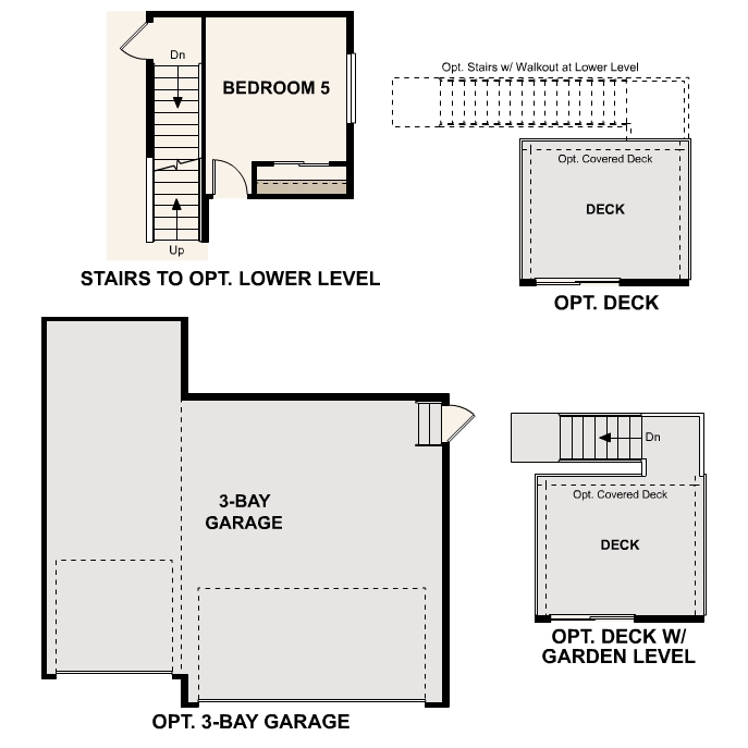 Diagram. Marion Floorplan, Main Level Options