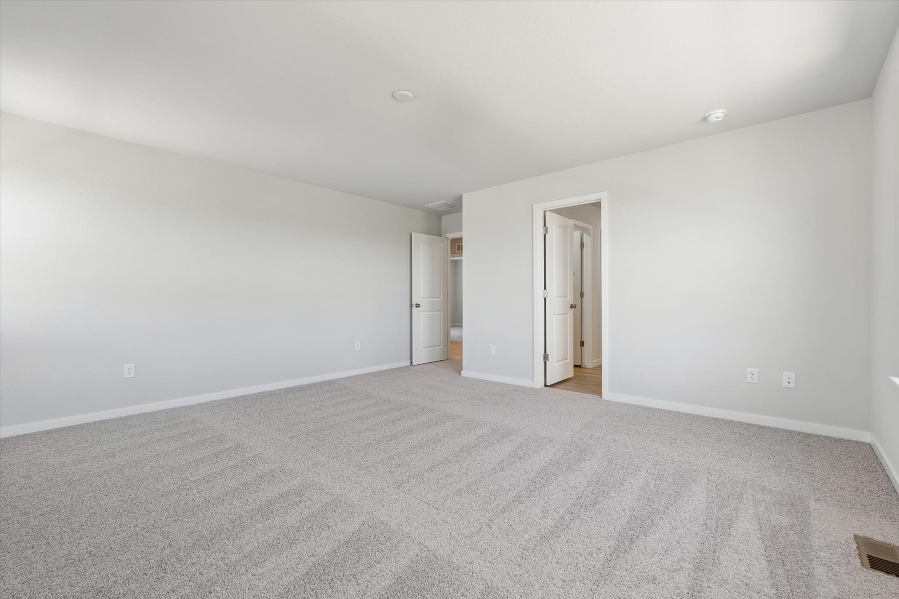A room with white walls.