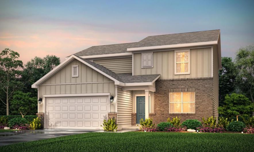 A house with a garage.