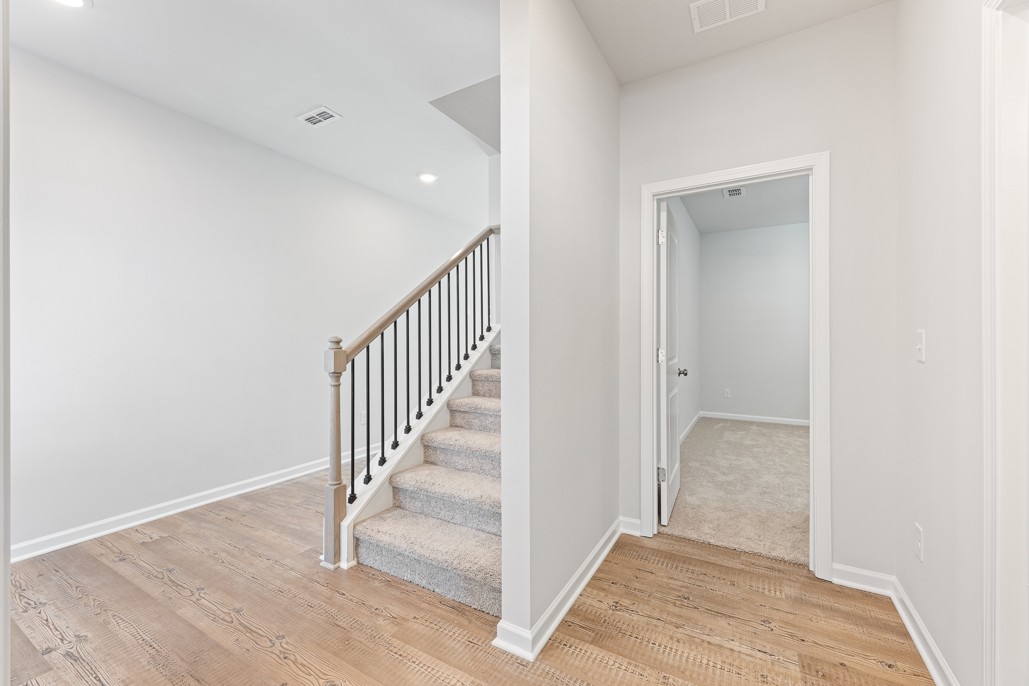 A staircase in a house.
