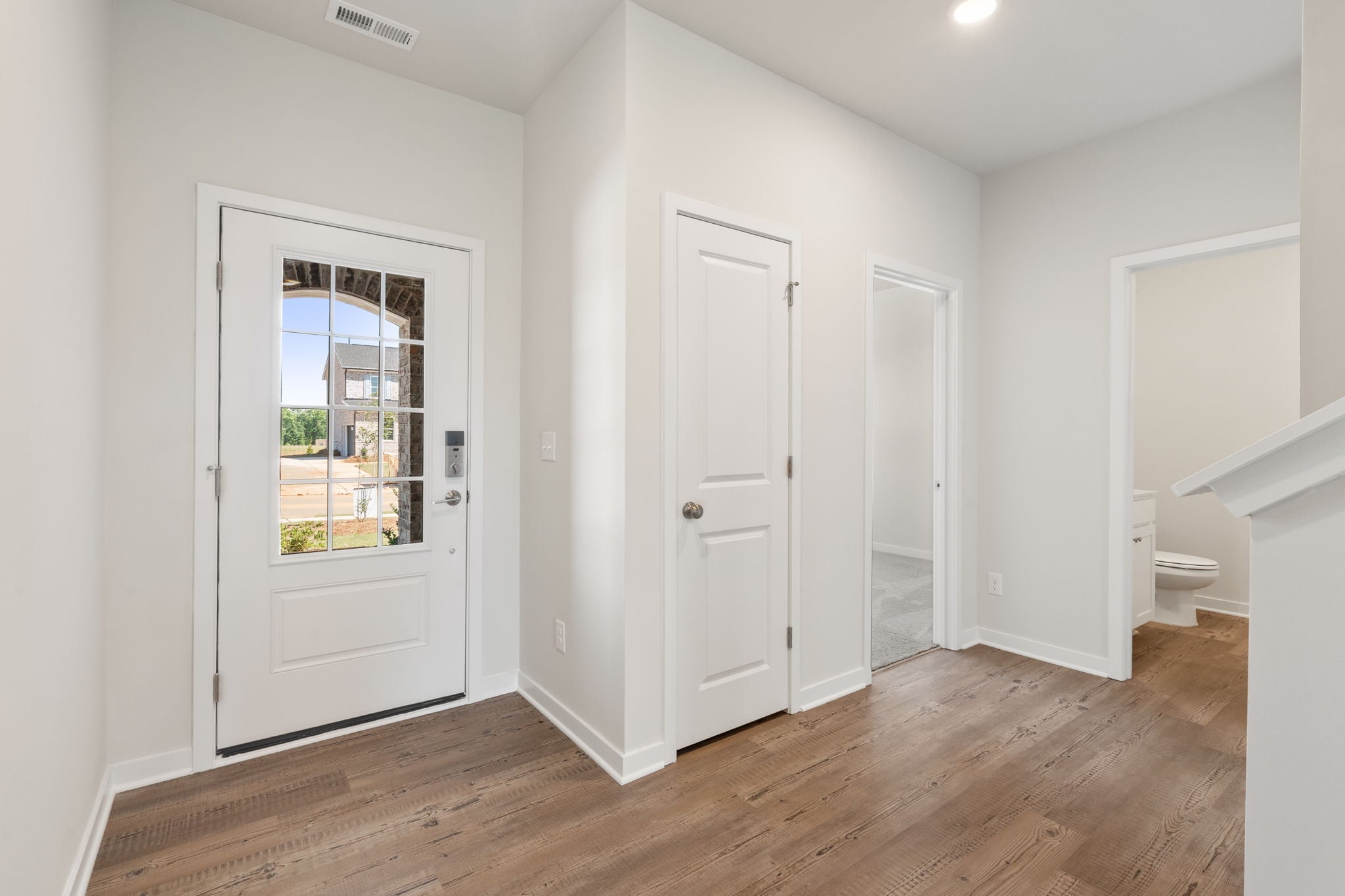 A room with white doors.