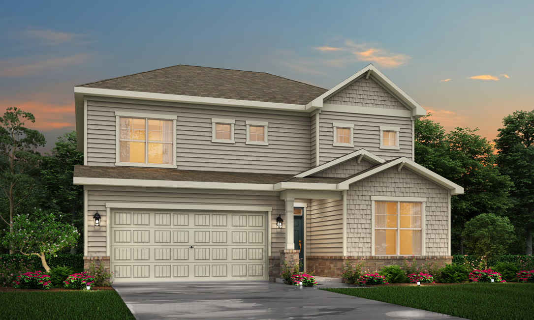 A house with a garage.