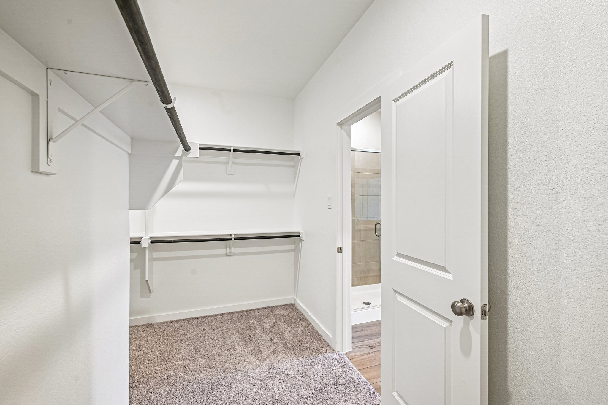 A room with white doors.