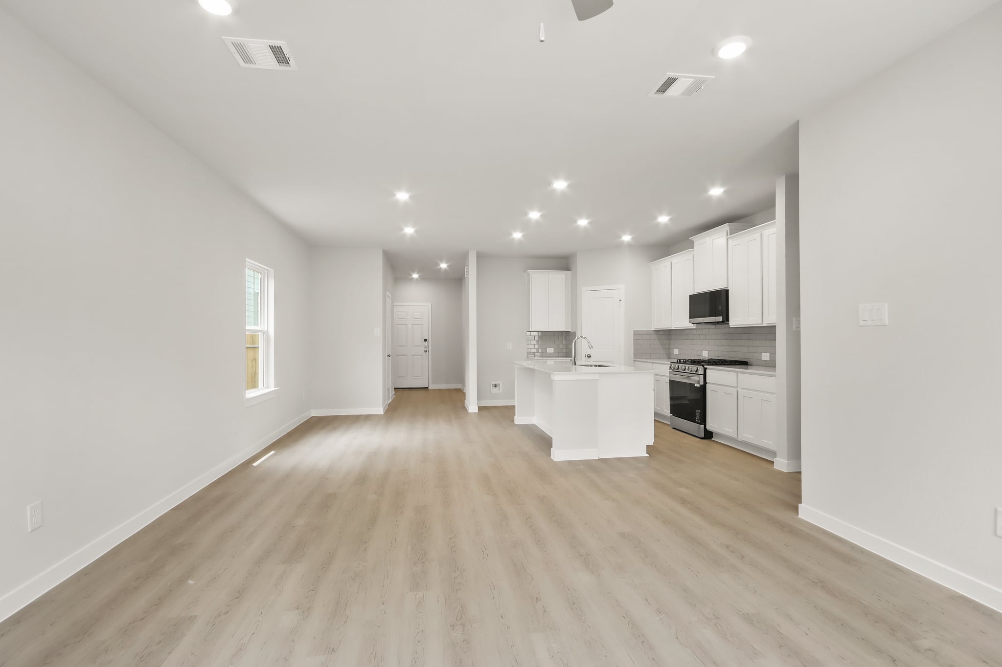 A large empty kitchen.
