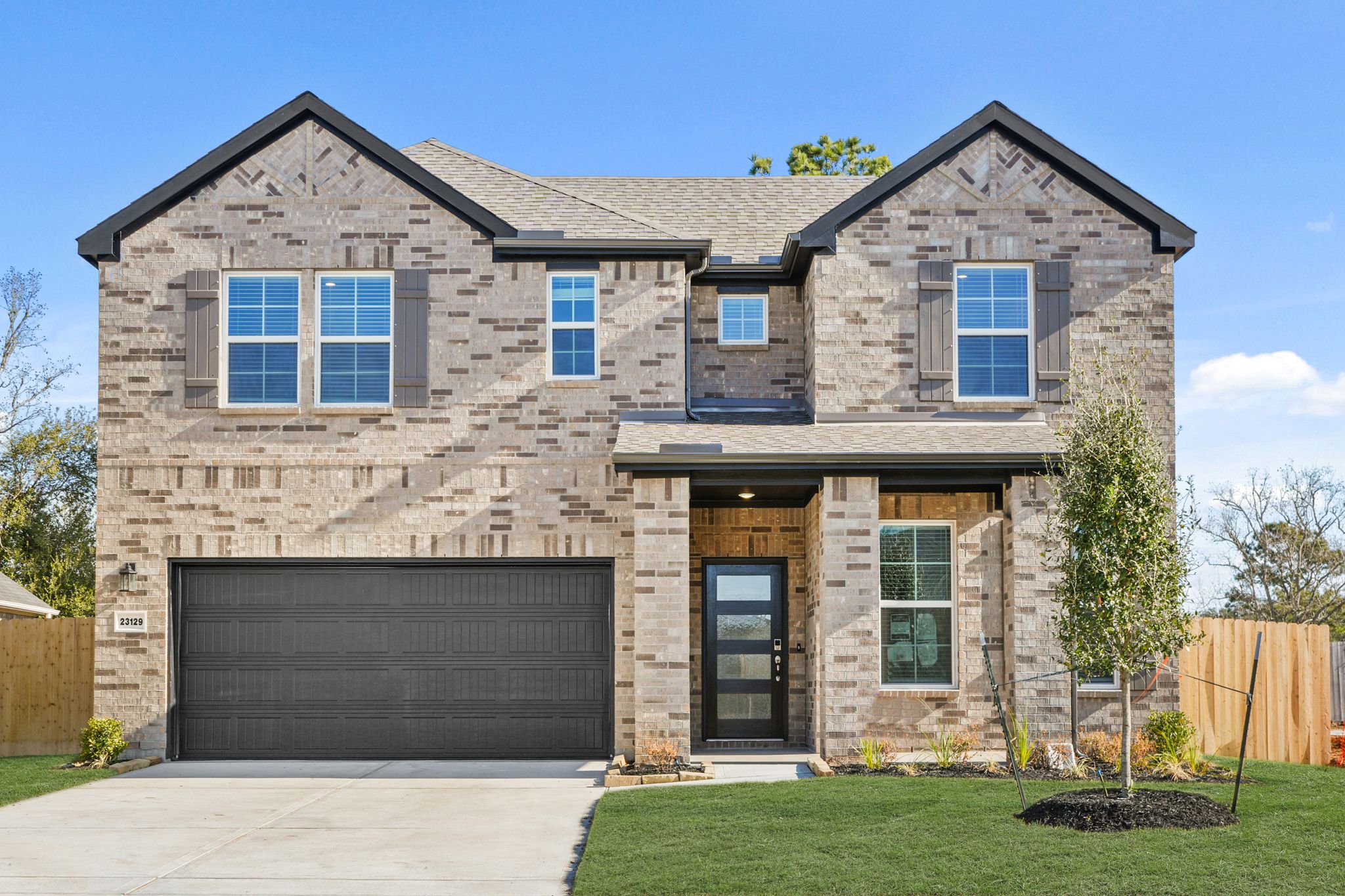 A large brick house.