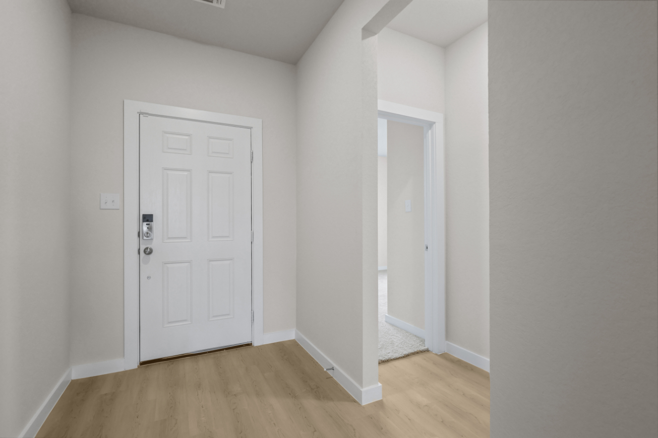 A room with white doors.