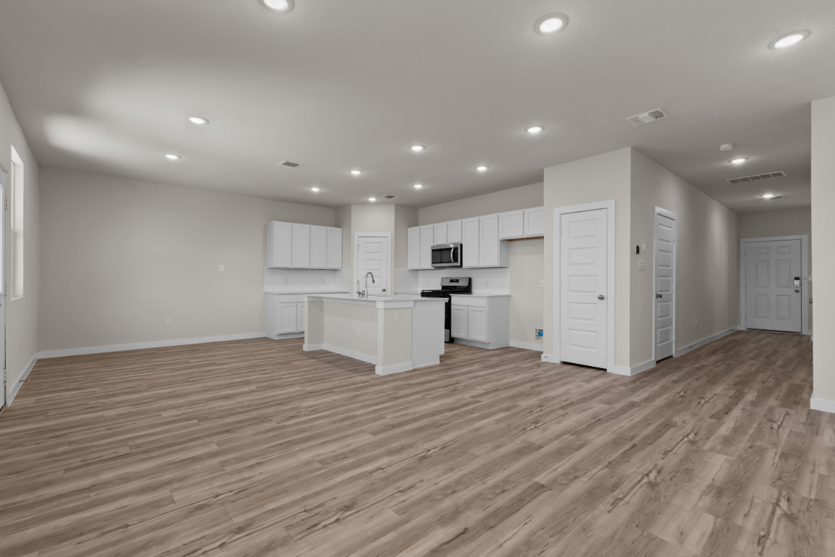 A large empty kitchen.