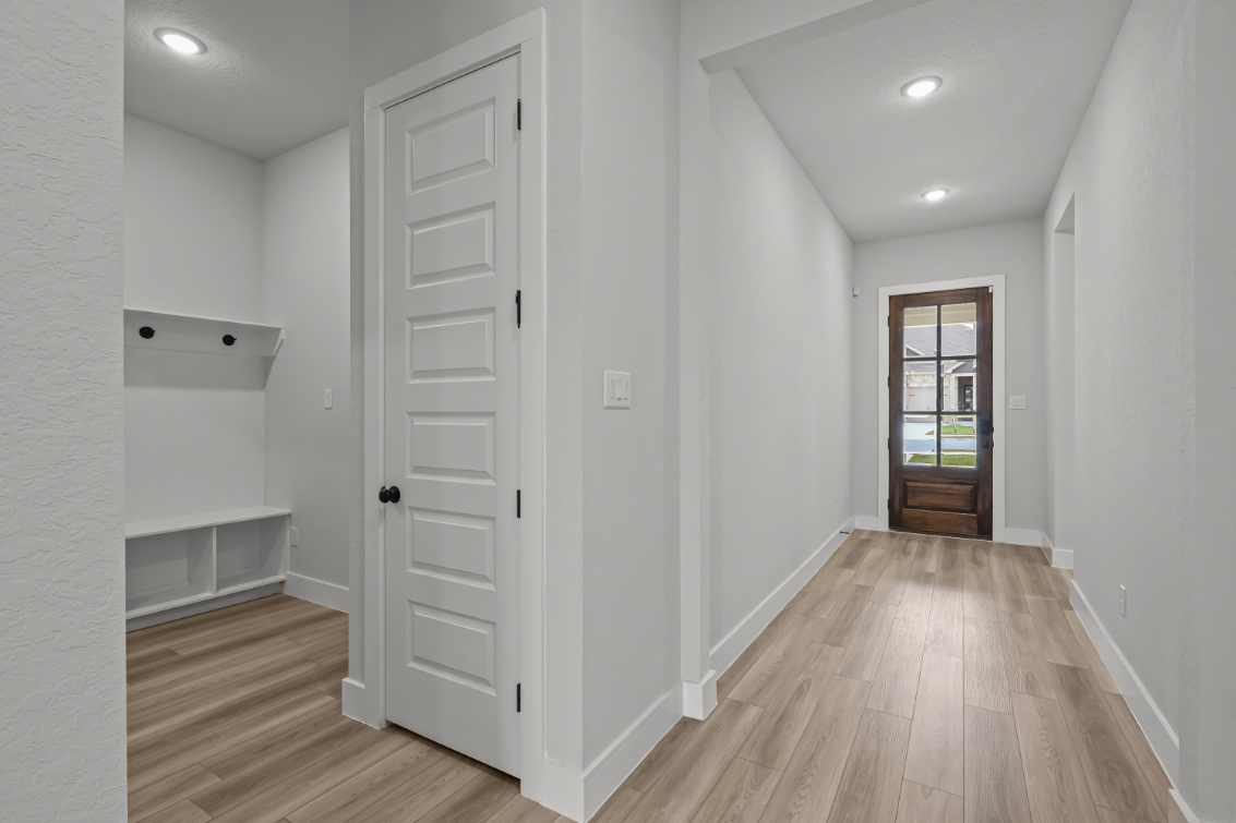 A room with white walls.