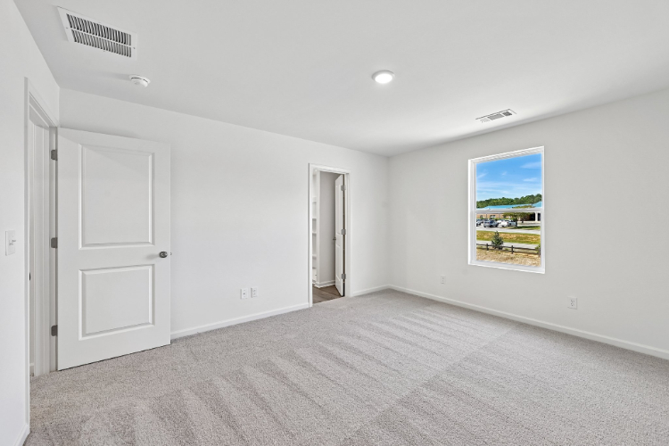 A room with white doors.