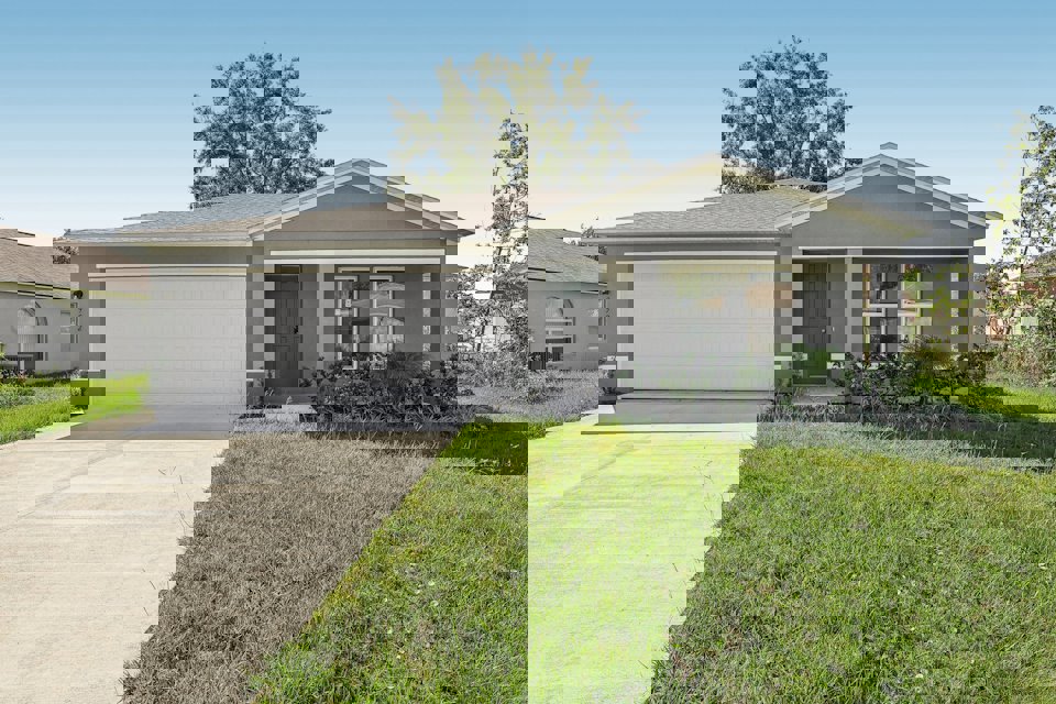 A house with a garage.