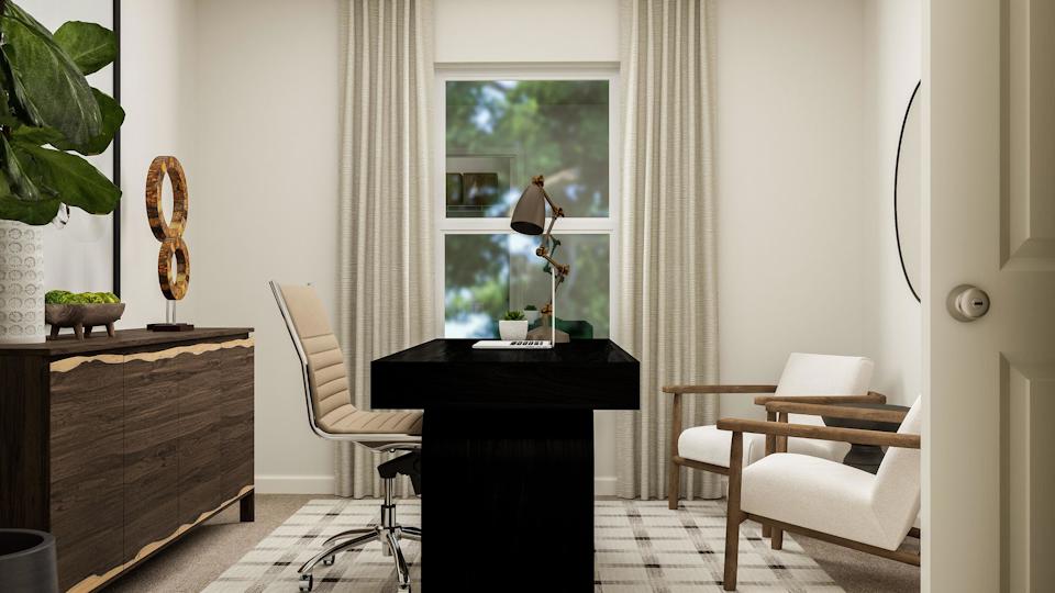 A living room with a piano and a window.
